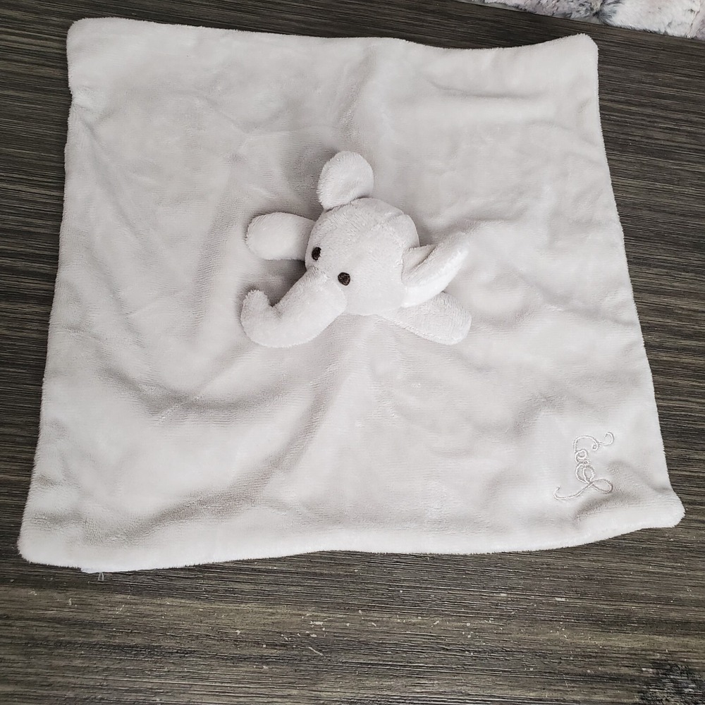 Small 11"‎ Gray Elephant Lovey Security Blanket Baby Toy